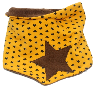 FARBGEWITTER Halstuch Dreieckstuch SCHLAUFY mit Sternen in gelb