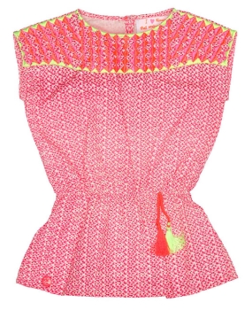 MIM-PI Baby Mädchen Kleid PRETTY mit Punkten und Stickerei in pink